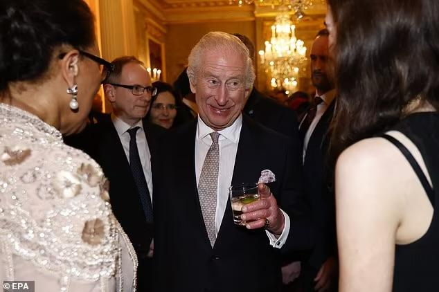 HRH King Charles and Prof Owen Rees pictured at the Commonwealth Peace Prize ceremony.